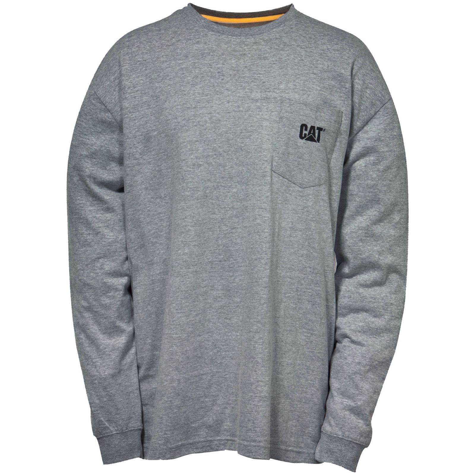 Caterpillar Clothing South Africa - Cat Men's Trademark Pocket Long Sleeve T-Shirts Dark Grey LO0314589